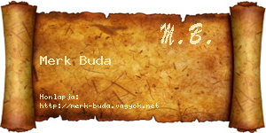 Merk Buda névjegykártya